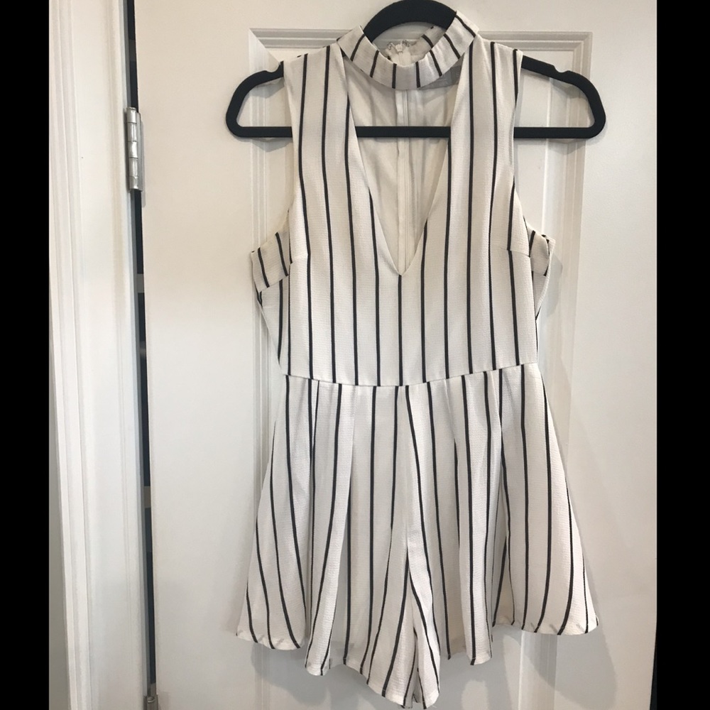 LF Rumor Boutique Striped Romper